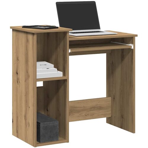 vidaXL Pisalna miza s policami artisian hrast 84x40x78 cm inž. les Cene