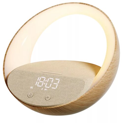 Moye Aurora Glow Lamp with Clock, Wireless speaker and Wi-Fi charger Cene