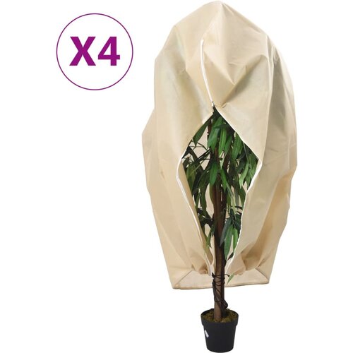 vidaXL Koprena za rastline iz flisa z zadrgo 4 kosi 70 g/m² 2,36x2 m Cene