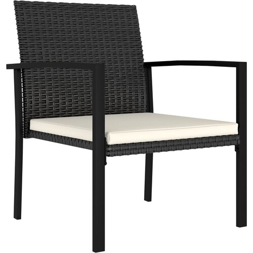 Maison Chic Vrtni jedilni stoli - Stol za vrt 2 kosa poli ratan črne barve JS286, (21877829) Slike