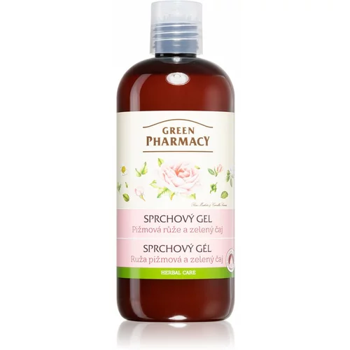 Green Pharmacy Body Care Rose & Green Tea nežni gel za prhanje 500 ml