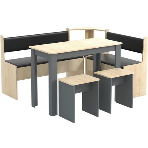 MID.YOU Kotna Garnitura Esal, Siva, Hrast Cene