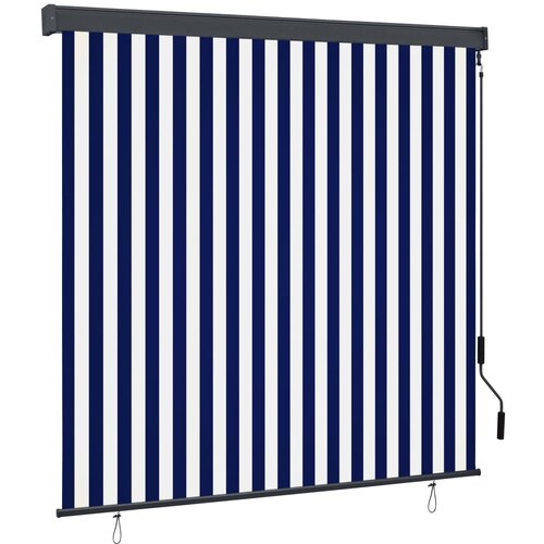 vidaXL Zunanje rolo senčilo 160x250 cm modro in belo, (21049681) Cene