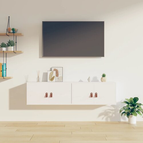  Zidni ormarići 2 kom bijeli 60 x 30 x 30 cm od masivne borovine Cijene