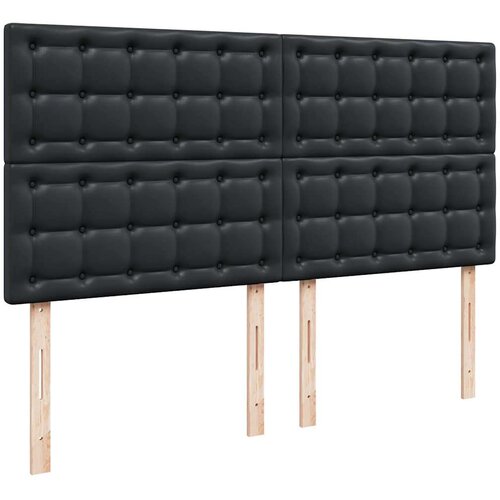 VidaXL otomanski okvir kreveta s madracima crni 200x200cm umjetna koža Slike