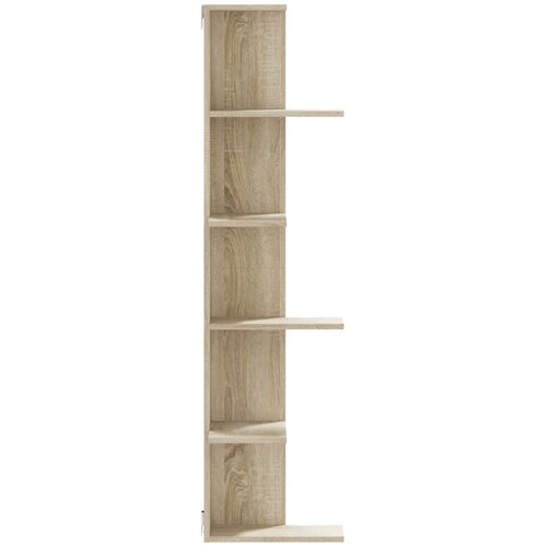  Kutna zidna polica boja hrasta sonome 36,5x36,5x140 cm drvena Slike