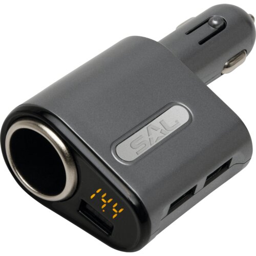 Sal Auto punjač za smartphone, 5V / 3.1 A max., 3 x USB - SA 061, Crni Cijene
