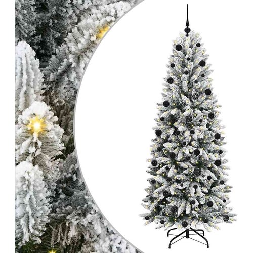 VidaXL Umjetno božićno drvce s stalakom Bijelo 78 x 78 x 210 cm Slike