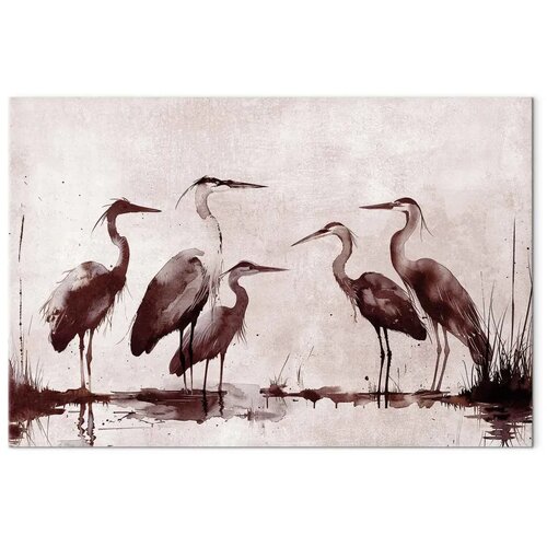  Slika - Herons painted with ink 30x20 Premium Print Cene