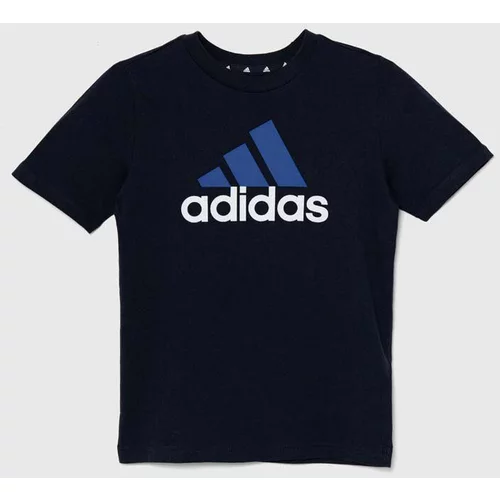 Adidas Otroška bombažna kratka majica U BL 2 TEE mornarsko modra barva, IX9529
