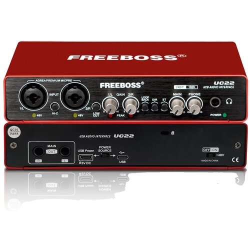 FREEBOSS Zunanja avdio vmesnik, 24bit 192kHz, funkcija Loopback, neposredno spremljanje, (5000141452) Cene