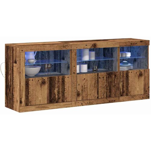  LED komoda Staro drvo 162 x 37 x 67 cm Konstruirano drvo Slike