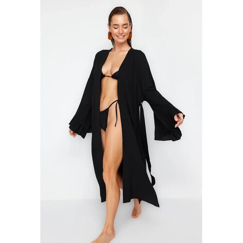 TRENDYOLMILLA Ženski kimono Tbess24Km00026, Crni Cene