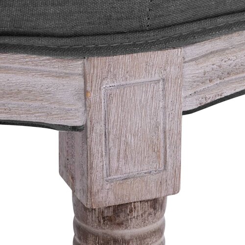  Klupa od tkanine i masivnog drva 150 x 40 x 48 cm tamnosiva Slike