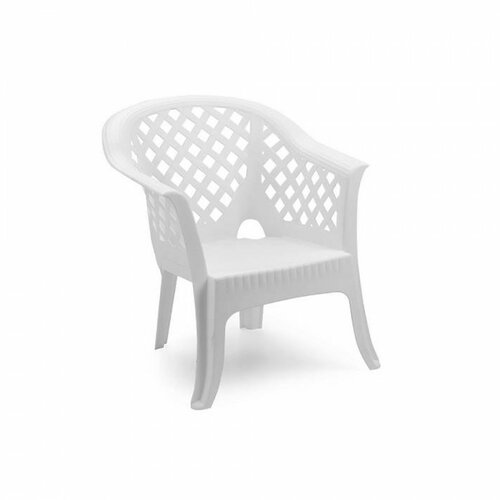 Nexsas baštenska stolica plastična Lario bela NX-20839 Slike