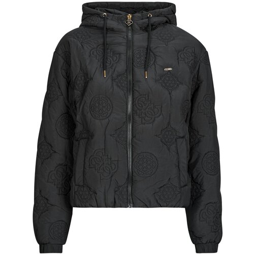 Guess IVY ZIP HOODIE PUFFER JACKET Crna Slike