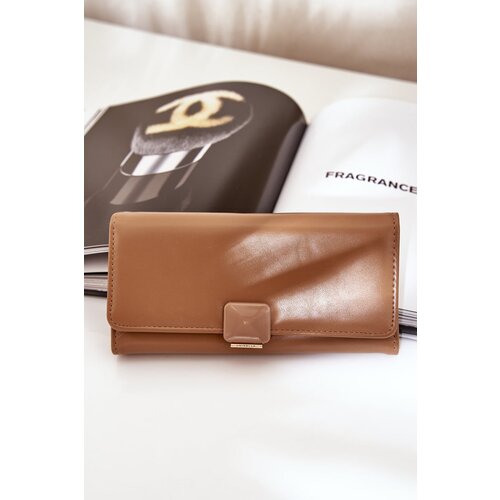  Eco Leather Smooth Women&amp;#039;s Wallet Dark Beige Erolia Slike