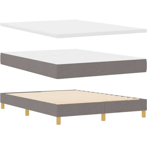 Box spring krevet Sivo-smeđa 140 x 200 cm tkanina - Sivo-smeđa 140 x 200 cm Dizajn linija Slike