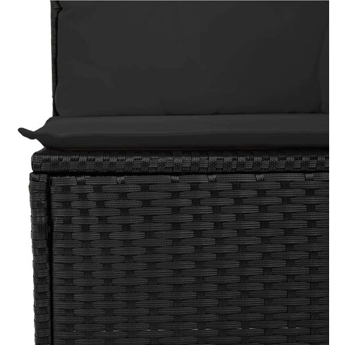 vidaXL 11-dijelni set vrtnih sofa od poliratana s jastucima crni Cijene