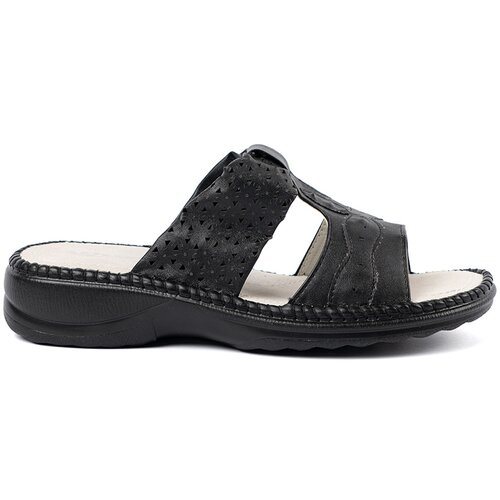 Shelvt Black flip-flops with a soft insole and an openwork finish Slike