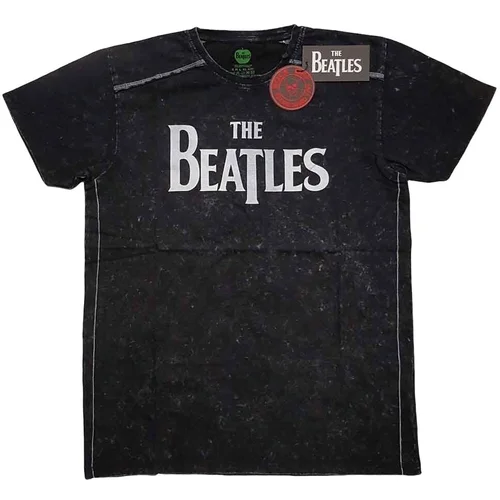 The Beatles Košulja Drop T Logo Snow Wash Unisex Black L