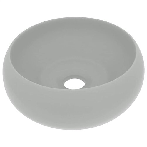  Luksuzni okrugli umivaonik mat svjetlosivi 40 x 15 cm keramički Slike