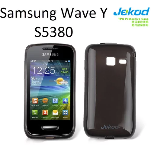  Gumijasti / gel etui Jekod za Samsung S5380 Wave Y - črni