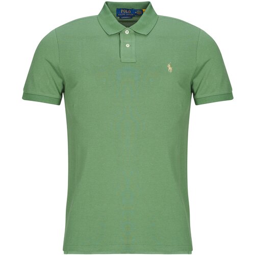 Polo Ralph Lauren Polo majice kratki rokavi POLO AJUSTE DROIT EN COTON BASIC MESH Kaki Slike