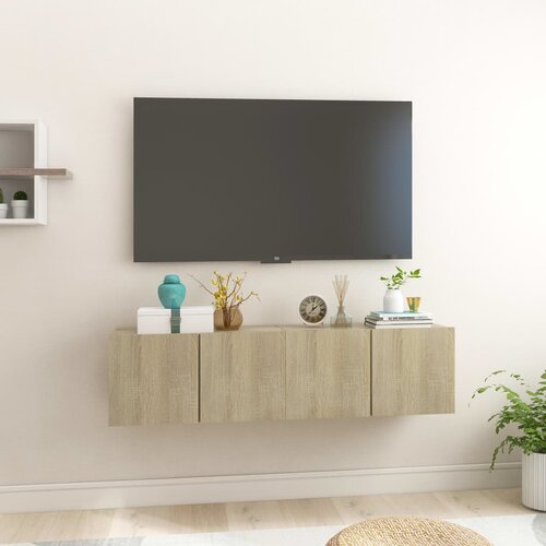 The Living Store Viseča TV omarica 2 kosa sonoma hrast 60x30x30 cm - TV Omarica, (21375130) Slike