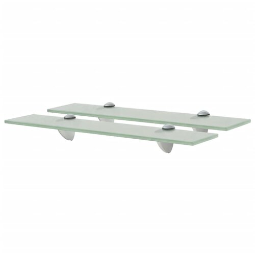  Zidne police 2 kom staklene 50 x 20 cm 8 mm Slike