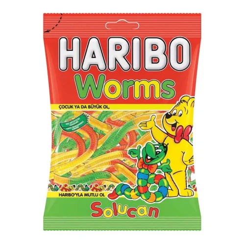 Haribo Bombone gumene Worms mix 80g