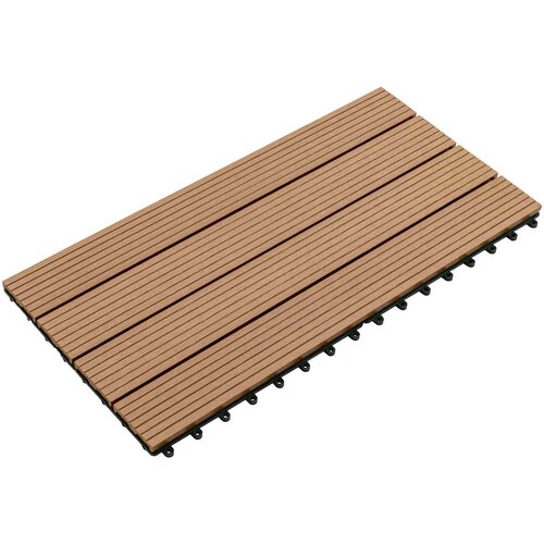  Pločice za decking 6 pcs Smeđa 60 x 30 cm Drvoplastična smjesa Cijene