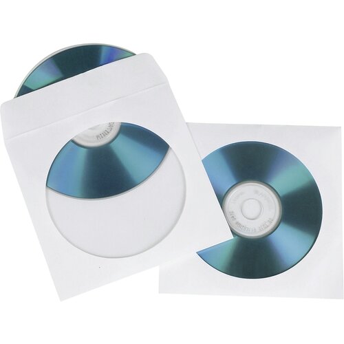 Hama 1x100 CD/DVD Paper Sleeves white SK 51174 Slike
