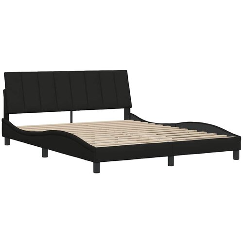  Okvir za krevet bez madraca Hanko crni 160x200 cm od tkanine Slike