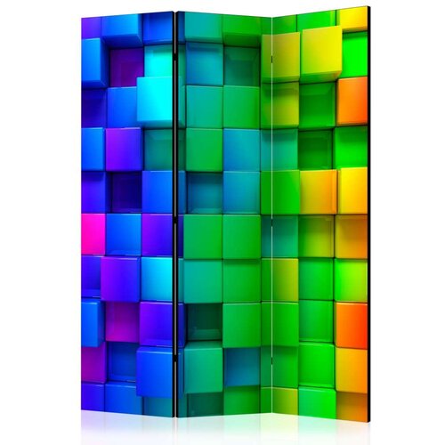  Paravan u 3 dijela - Colourful Cubes [Room Dividers] 135x172 Cijene