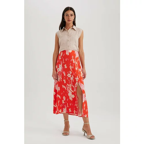 Defacto A Cut Flower Normal Waist Midi Skirt