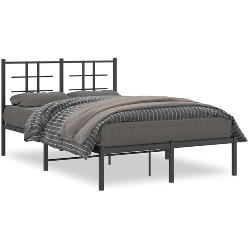 vidaXL Metalni okvir za krevet s uzglavljem crni 120x200 cm Cijene