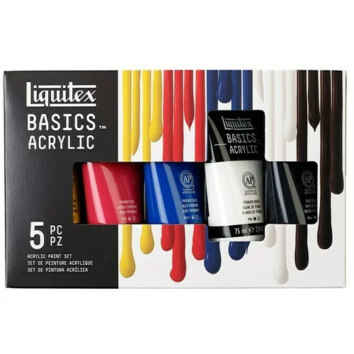 LIQUITEX Basics Set akrilnih boja (Razvrstano po boji, 5 Kom. x 75 ml, Tuba)