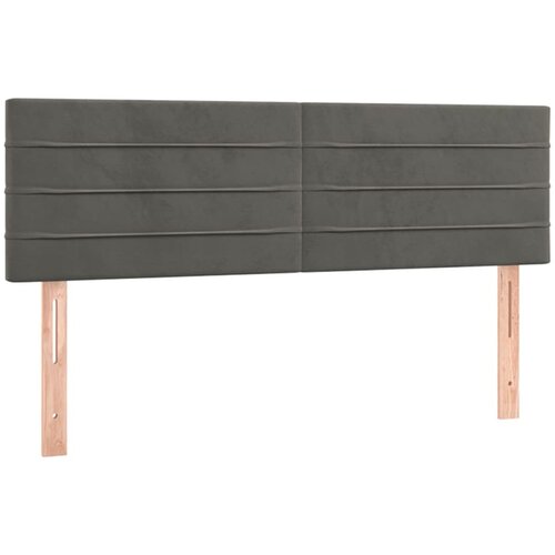 Maison Chic Posteljno vzglavje - Vzglavna omarica 2 kosa temno sivo 72x5x78/88 cm žamet, (22077213) Cene