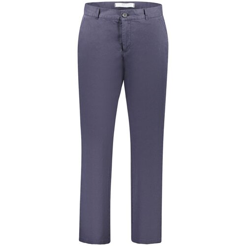 Guess Jeans mu&amp;scaron;ke hlače od lana i lyocella s četiri džepa plave Slike