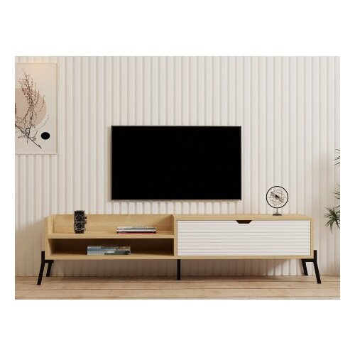 Hanah home TV polica Trezza Sapphire Oak White Cene