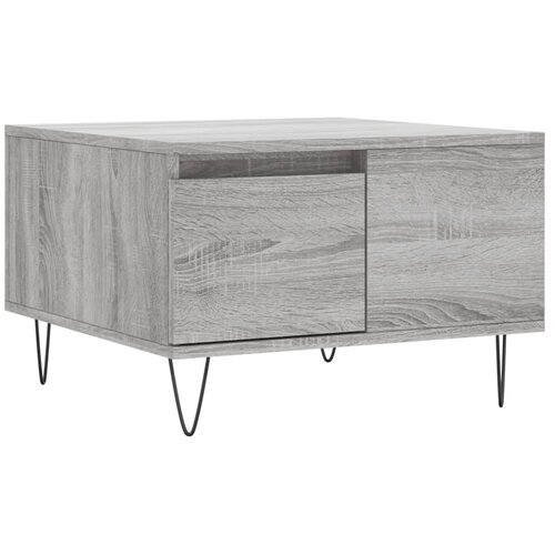 Maison Chic Klubska mizica - kavna mizica - Nizka mizica siva sonoma 55x55x36,5 cm inženirski les, (21753103) Slike