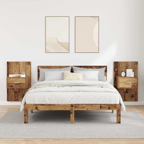  Noćni ormar 2 pcs Staro drvo 50 x 32,5 x 80cm Konstruirano drvo Slike