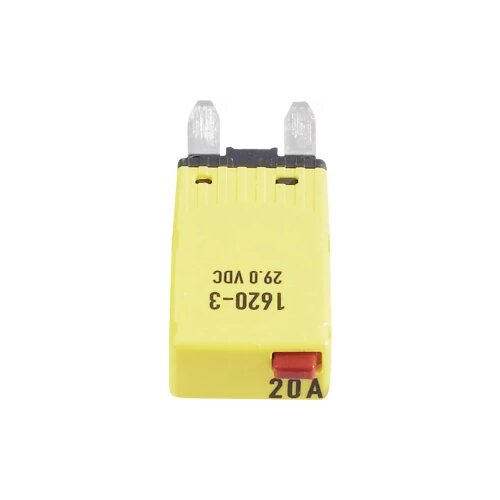 Hansor Standardni plosnati osigurač za automatski osigurač 20 A Žuta Circuit Breaker Mini, type 3. Manual Reset, 20A CBA3 Series Cijene