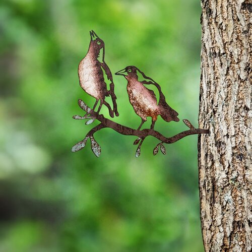 Atelier Del Sofa dekorativna figura bird on the branch 29, 39x45 cm, 1.5 mm, bronzane boje Slike