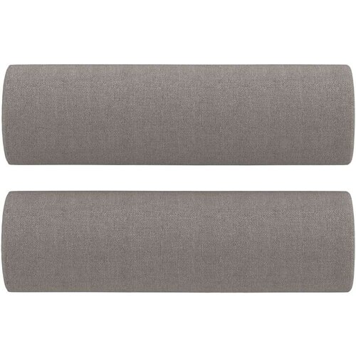  3-dijelni set sofa s jastucima smeđesivi od tkanine Slike