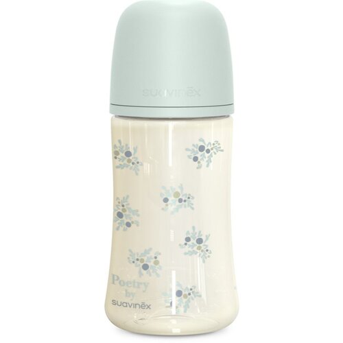 Suavinex Poetry XS Pro Physiological M bočica za bebe 3 m+ Medium Flow - Blue 270 ml Slike