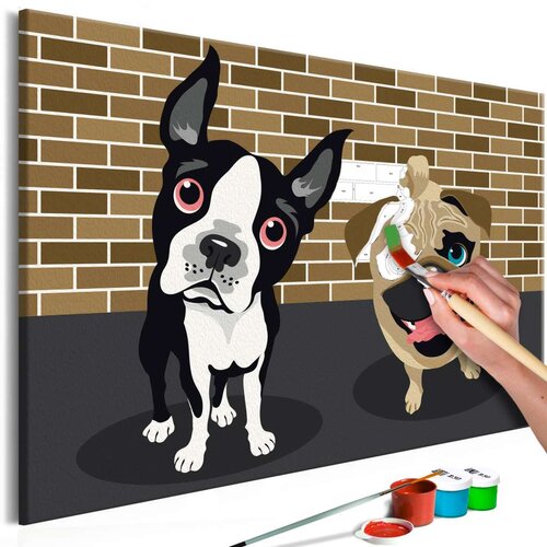  Slika za samostalno slikanje - Cute Dogs 60x40 Slike