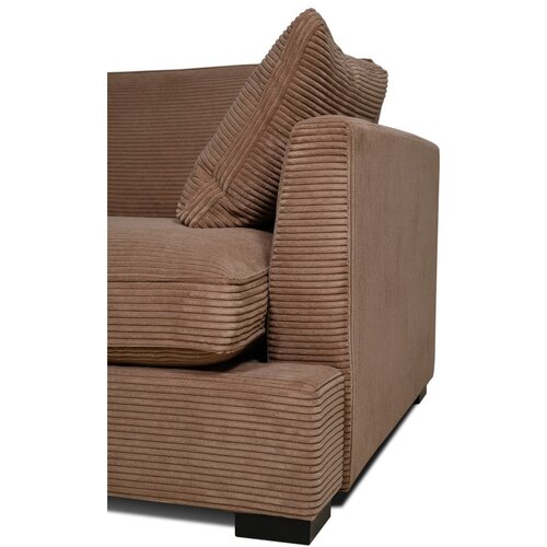 Scandic Svetlo rjava sedežna garnitura iz rebrastega žameta 132 cm Mobby &amp;ndash; Slike