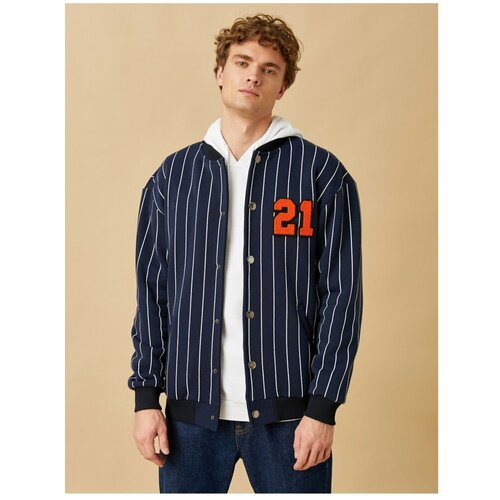 Koton Striped College Bomber Jacket Sweatshirt Slike